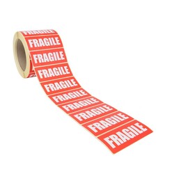 White red roll fragile lables