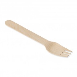 Wooden cutlery fork