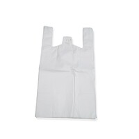 White high density vest carrier bags