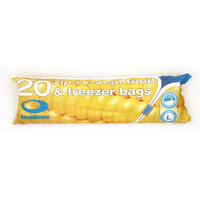 Zip resealable food and freezer bags