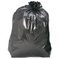 Loose recycled black refuse sacks
